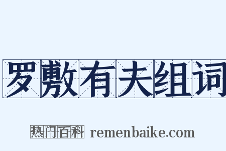罗敷有夫组词是什么意思的图片